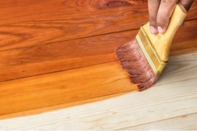 Wood oiling staining and varnishing